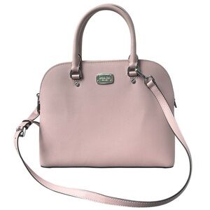 Michael Kors Blush Pink Saffiano Leather Dome Satchel Crossbody Bag